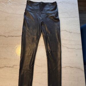 SPANX Faux Leather Black Leggings